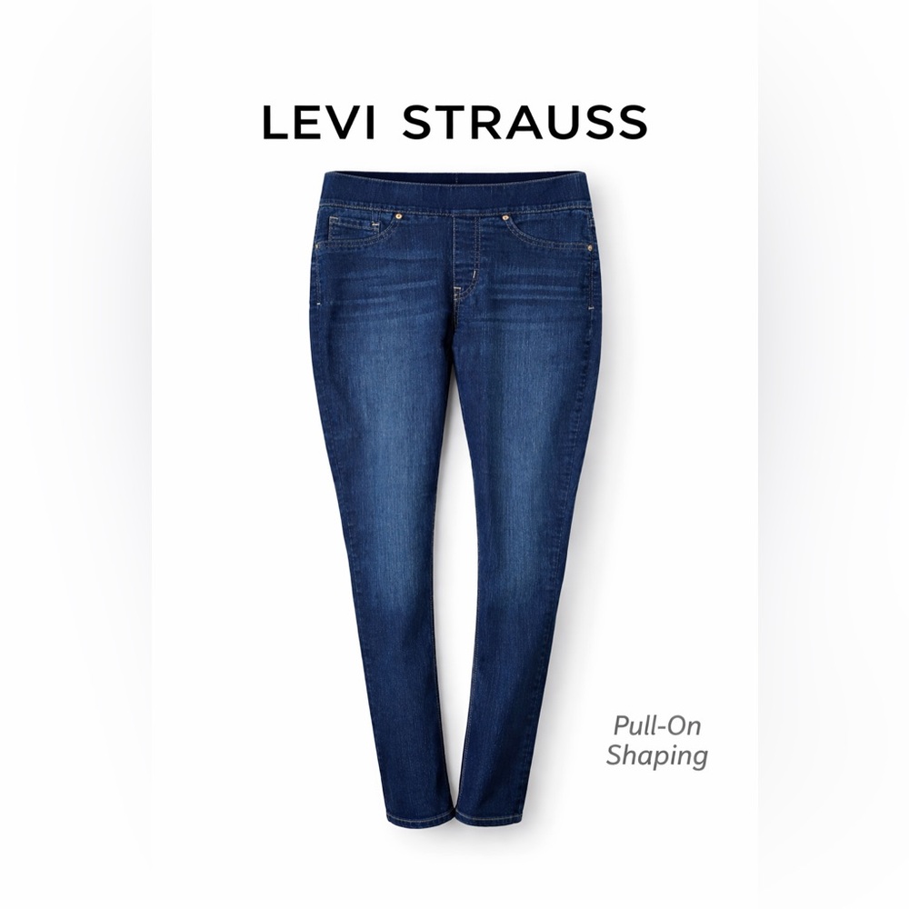 Signature by Levi Strauss Dark Blue Pull-On Shaping Jeggings